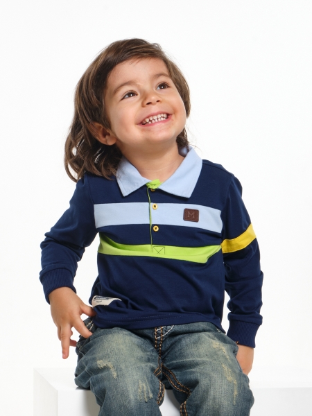 Лонгслив для мальчиков Mini Maxi, модель 3618, цвет синий - Лонгсливы / футболки - дл. рукав