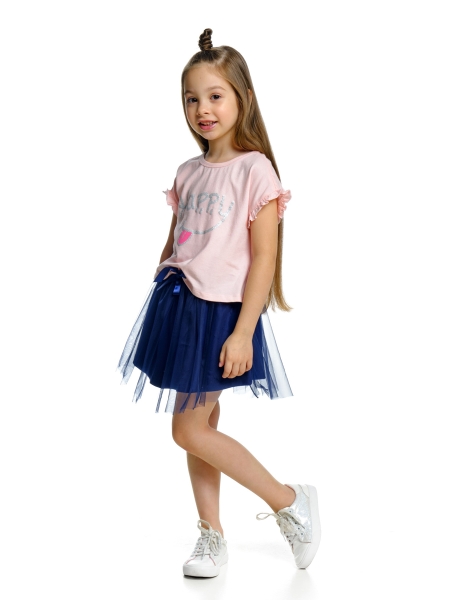 Комплект для девочек Mini Maxi, модель 3962/3963, цвет розовый/синий - Комплекты летние