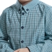 Сорочка для мальчиков Mini Maxi, модель 4810, цвет бирюзовый/клетка