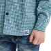 Сорочка для мальчиков Mini Maxi, модель 4810, цвет бирюзовый/клетка