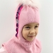 Шлем для девочки Ежевичка, Миалт розовый, зима