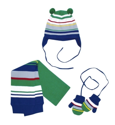 Комплект: шапка, шарф, варежки