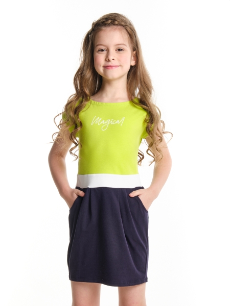 Платье для девочек Mini Maxi, модель 2730, цвет салатовый - Платья для девочек с коротким рукавом
