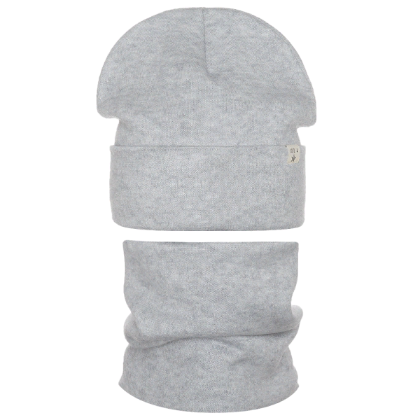 Комплект детский двойной Grandcaps серый - Трикотажные шапочки