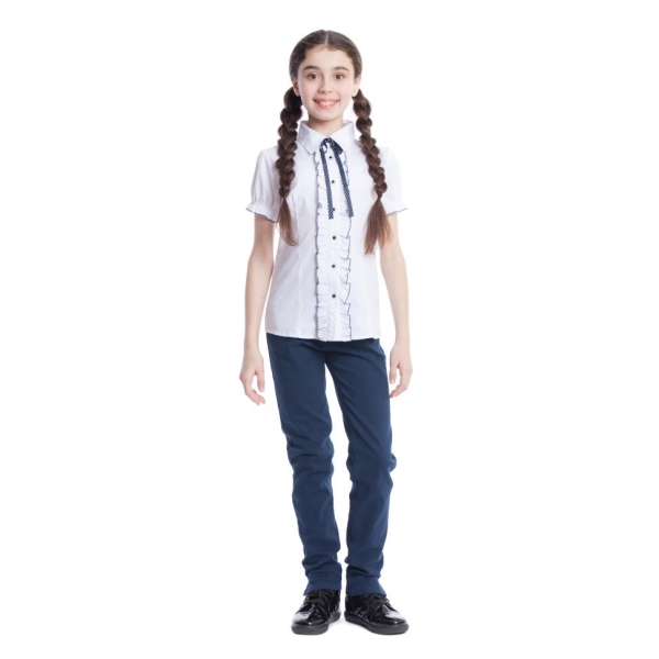 Блузка текстильная для девочек - Блузки с коротким рукавом