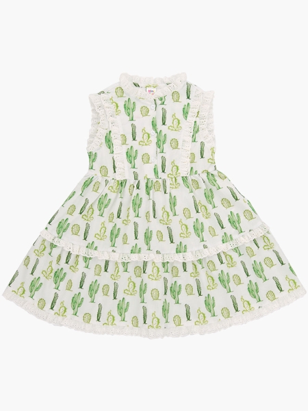 Платье для девочек Mini Maxi, модель 7625, цвет мультиколор - Платья для девочек с коротким рукавом