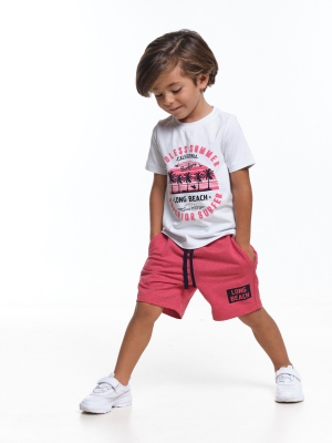 Комплект одежды для мальчиков Mini Maxi, модель 7621/7622, цвет белый/красный