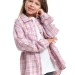 Рубашка для девочек Mini Maxi, модель 7992, цвет розовый/клетка
