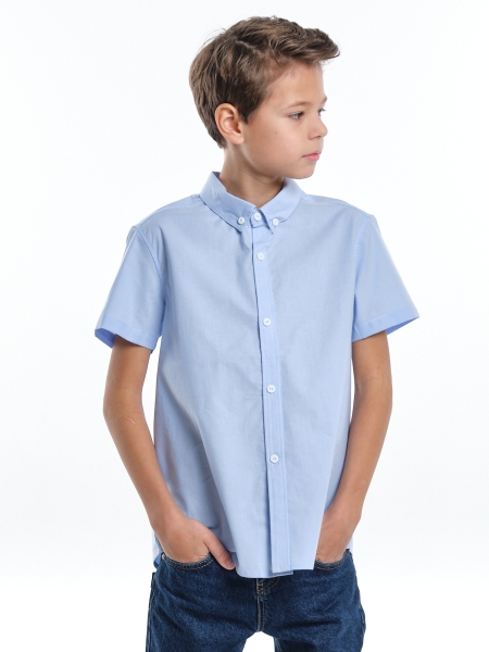 Рубашка для мальчиков Mini Maxi, модель 5130, цвет голубой - Рубашки с коротким рукавом
