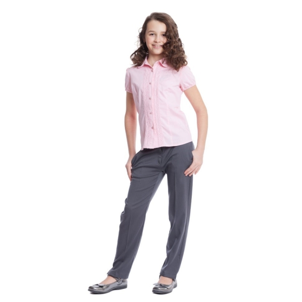 Блузка текстильная для девочек - Блузки с коротким рукавом