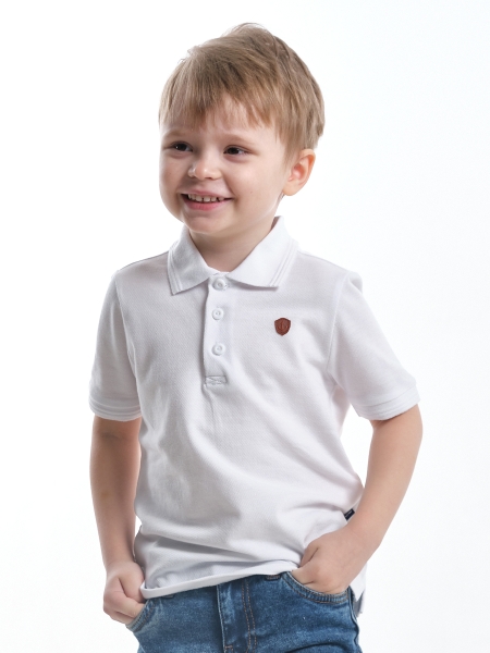 Джемпер для мальчиков Mini Maxi, модель 7827, цвет белый - Поло / футболки короткий рукав