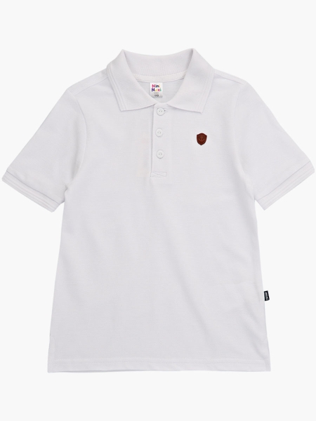 Поло для мальчиков Mini Maxi, модель 7827, цвет белый - Поло / футболки короткий рукав