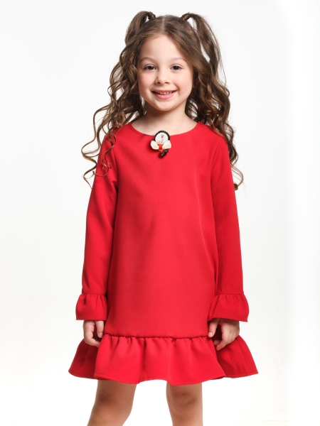 Платье для девочек Mini Maxi, модель 6982, цвет красный - Платья для девочек с длинным рукавом