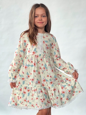 Платье для девочки нарядное БУШОН ST88, цвет кремовый