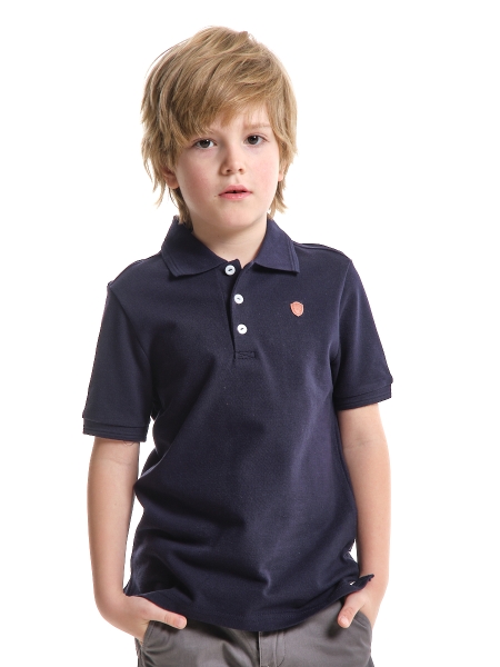 Поло для мальчиков Mini Maxi, модель 7827, цвет синий - Поло / футболки короткий рукав