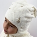 Шлем для девочки Сонечка, Миалт белый, зима