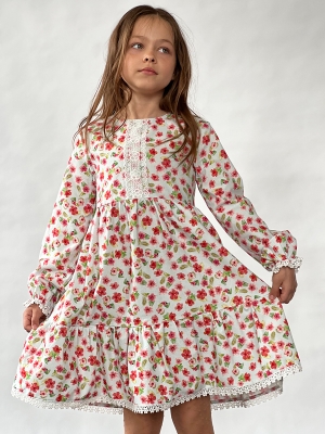 Платье для девочки нарядное БУШОН ST88, цвет цветы