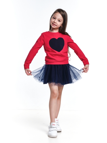 Комплект одежды для девочек Mini Maxi, модель 3964/3965, цвет красный/синий - Комплекты трикотажные