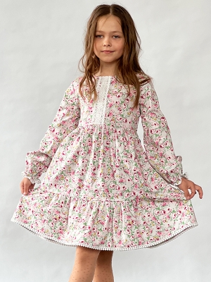 Платье для девочки нарядное БУШОН ST88, цвет розы