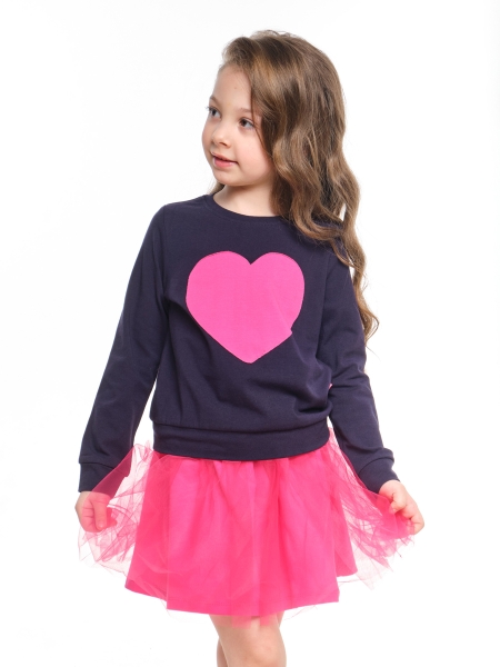 Комплект одежды для девочек Mini Maxi, модель 3964/3965, цвет синий/малиновый - Комплекты трикотажные