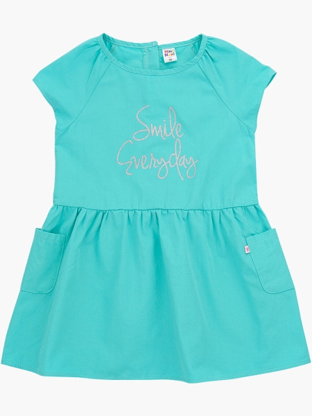 Платье для девочек Mini Maxi, модель 4378, цвет бирюзовый - Платья для девочек с коротким рукавом