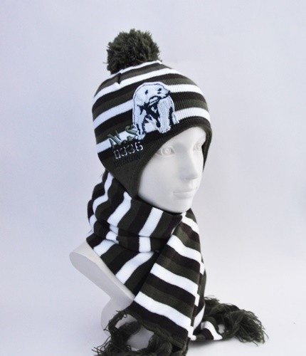Шапка,шарф двойной - Комплекты: шапка и шарф