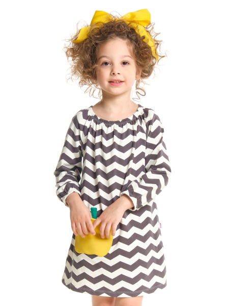 Платье для девочек Mini Maxi, модель 0984, цвет мультиколор - Платья для девочек с длинным рукавом