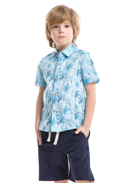 Сорочка для мальчиков Mini Maxi, модель 6440, цвет мультиколор - Рубашки с коротким рукавом