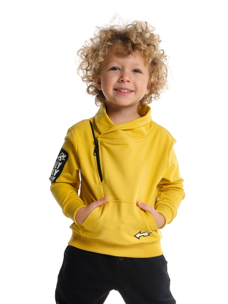 Толстовка для мальчиков Mini Maxi, модель 6768, цвет горчичный - Толстовки, с воротом / капюшоном