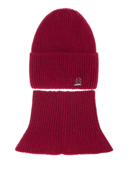 Шапка для девочки Метро комплект, Миалт красный, зима - Комплекты: шапка и шарф
