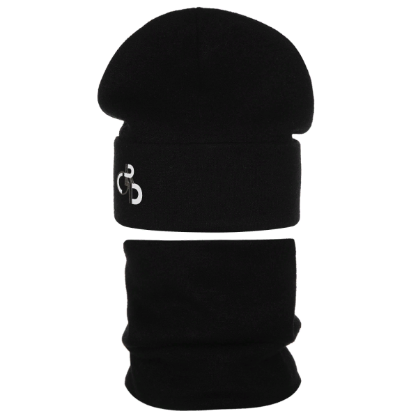 Комплект детский двойной Grandcaps черный - Трикотажные шапочки