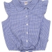 Блузка для девочек Mini Maxi, модель 3280, цвет синий/клетка