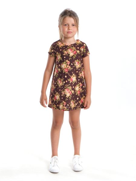 Платье для девочек Mini Maxi, модель 1829, цвет коричневый - Платья для девочек с коротким рукавом
