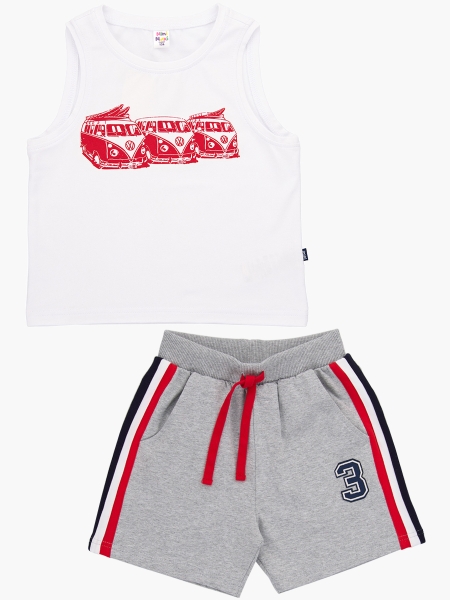 Комплект одежды для мальчиков Mini Maxi, модель 6480/4757, цвет белый - Комплекты летние