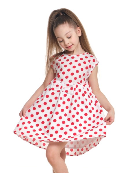 Платье для девочек Mini Maxi, модель 2606, цвет красный - Платья для девочек с коротким рукавом