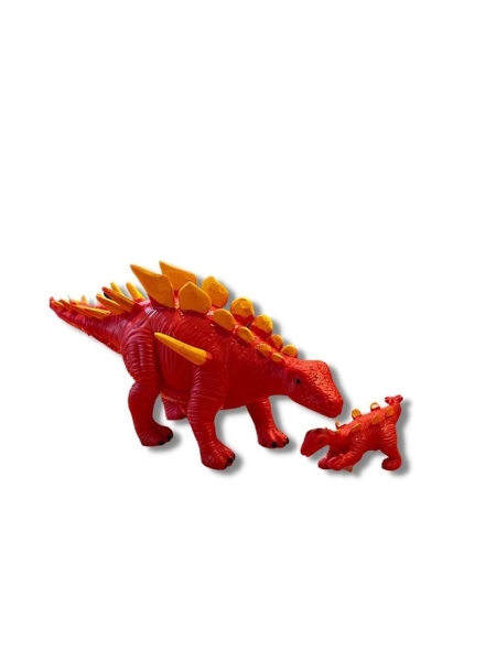 Стегозавр красный + малыш         - Животные Динозавры Семья,Epic Animals