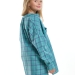Рубашка для девочек Mini Maxi, модель 8013, цвет клетка/бирюзовый