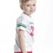 Футболка для мальчиков Mini Maxi, модель 0188, цвет белый/зеленый