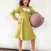 Платье для девочки нарядное БУШОН ST59, цвет оливковый