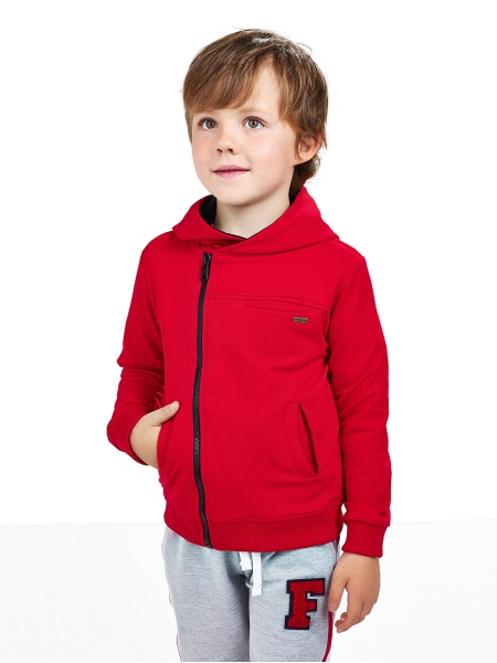 Толстовка для мальчиков Mini Maxi, модель 2225, цвет красный - Толстовки, с воротом / капюшоном