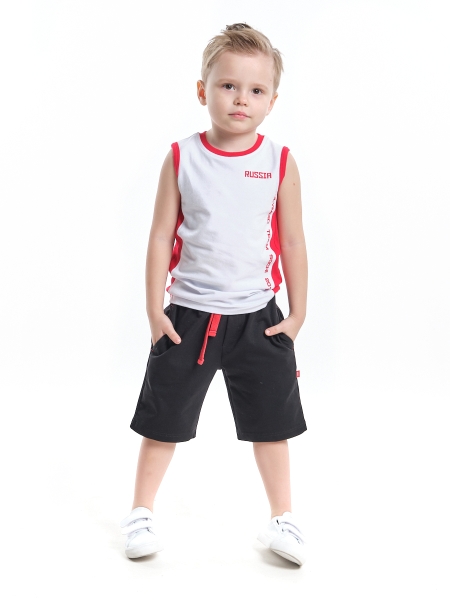Комплект для мальчиков Mini Maxi, модель 3427/7515, цвет белый/красный - Комплекты летние