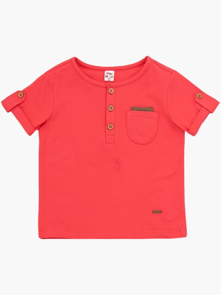 Поло для мальчиков Mini Maxi, модель 1878, цвет коралловый - Поло / футболки короткий рукав