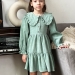 Платье для девочки школьное БУШОН ST74, цвет светло-зеленый