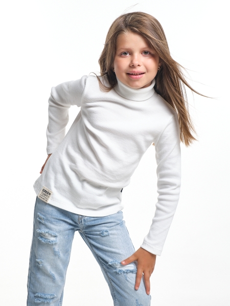 Джемпер для девочек Mini Maxi, модель 0662, цвет белый - Водолазки для девочек