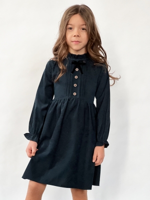 Платье для девочки нарядное БУШОН ST75, цвет темно-изумрудный