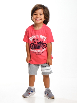 Комплект одежды для мальчиков Mini Maxi, модель 7172/7173, цвет коралловый