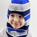 Шапка-шлем зима, скб т.синий+василек+св.серый