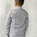 Рубашка для мальчика стрейч БУШОН, цвет серый/белый