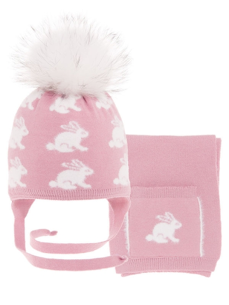 Комплект для девочки Лулу комплект, Миалт темно-пудровый, зима - Комплекты: шапка и шарф