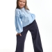 Рубашка для девочек Mini Maxi, модель 7980, цвет голубой